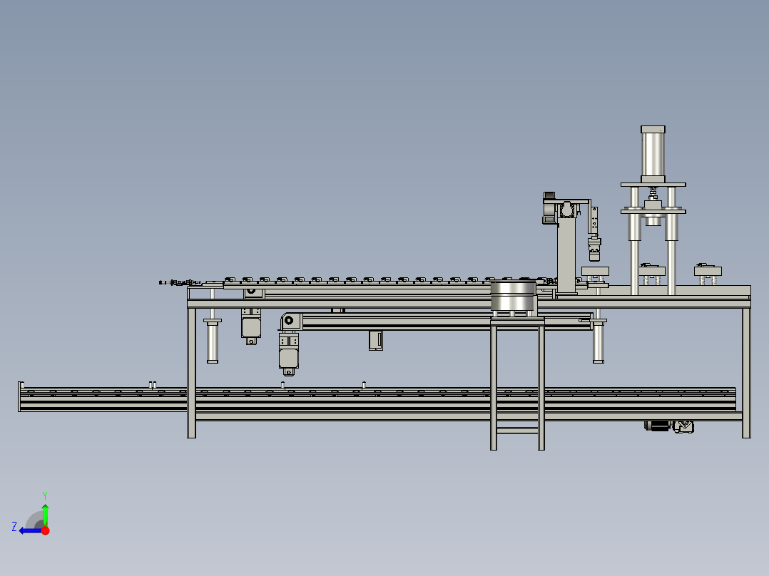 线圈循环机构总装右视图