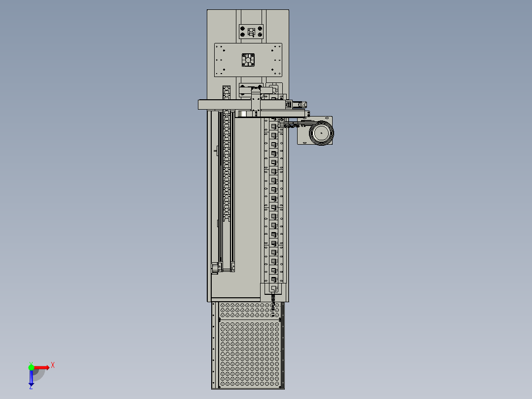 线圈循环机构总装俯视图