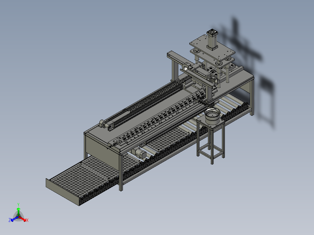 线圈循环机构总装正等轴测图
