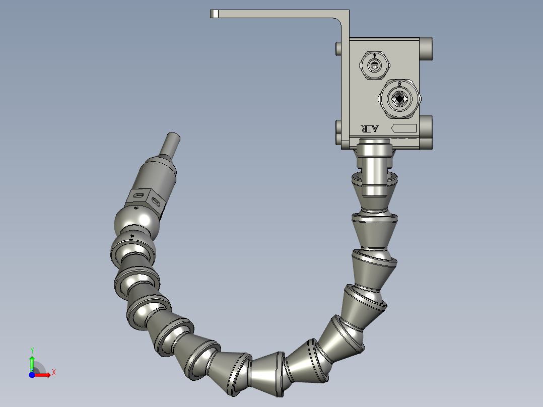机床调节喷嘴前视图