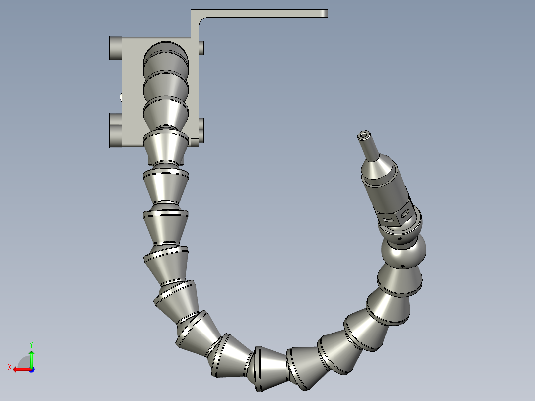 机床调节喷嘴后视图