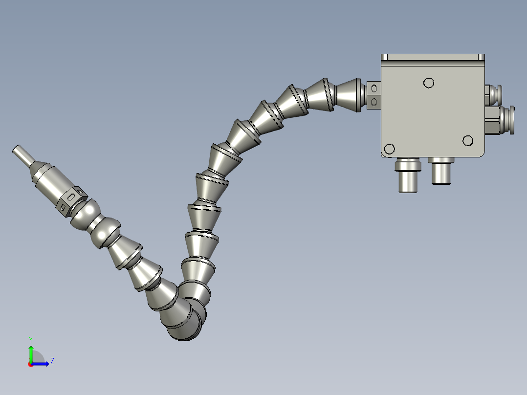 机床调节喷嘴左视图
