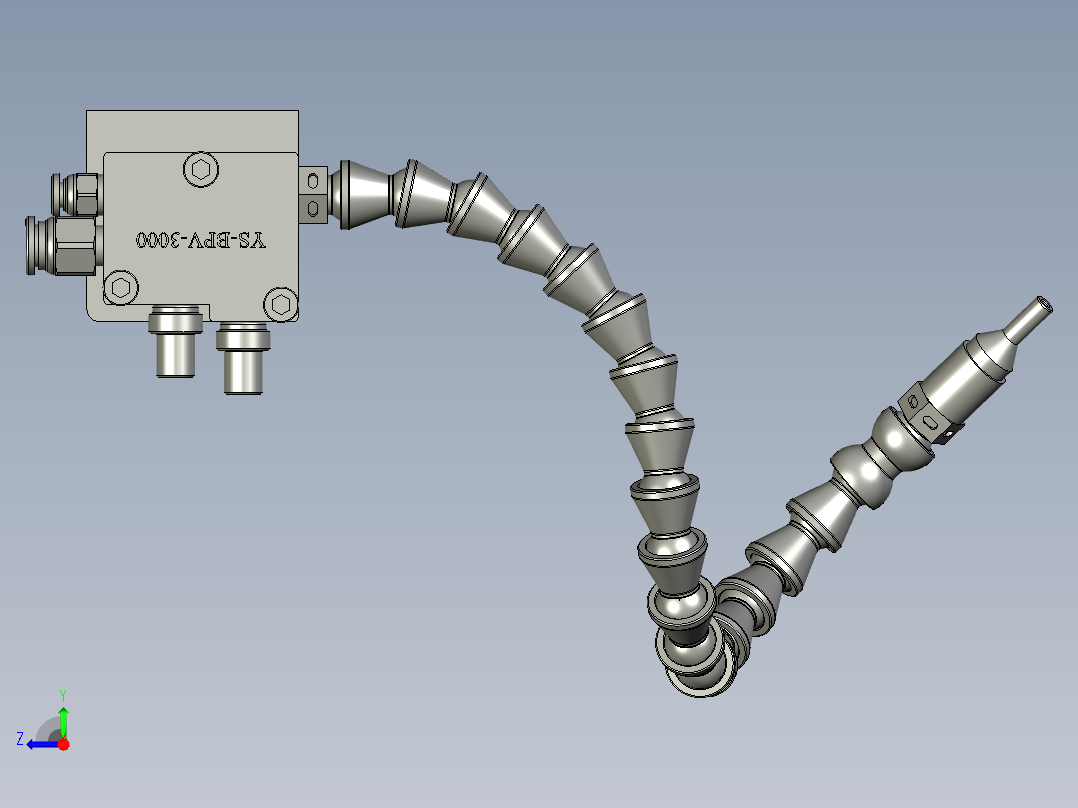 机床调节喷嘴右视图