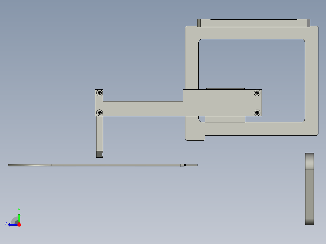 2018SOLIDWORKS1204切铜箔底架右视图
