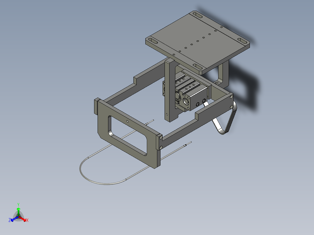 2018SOLIDWORKS1204切铜箔底架正等轴测图