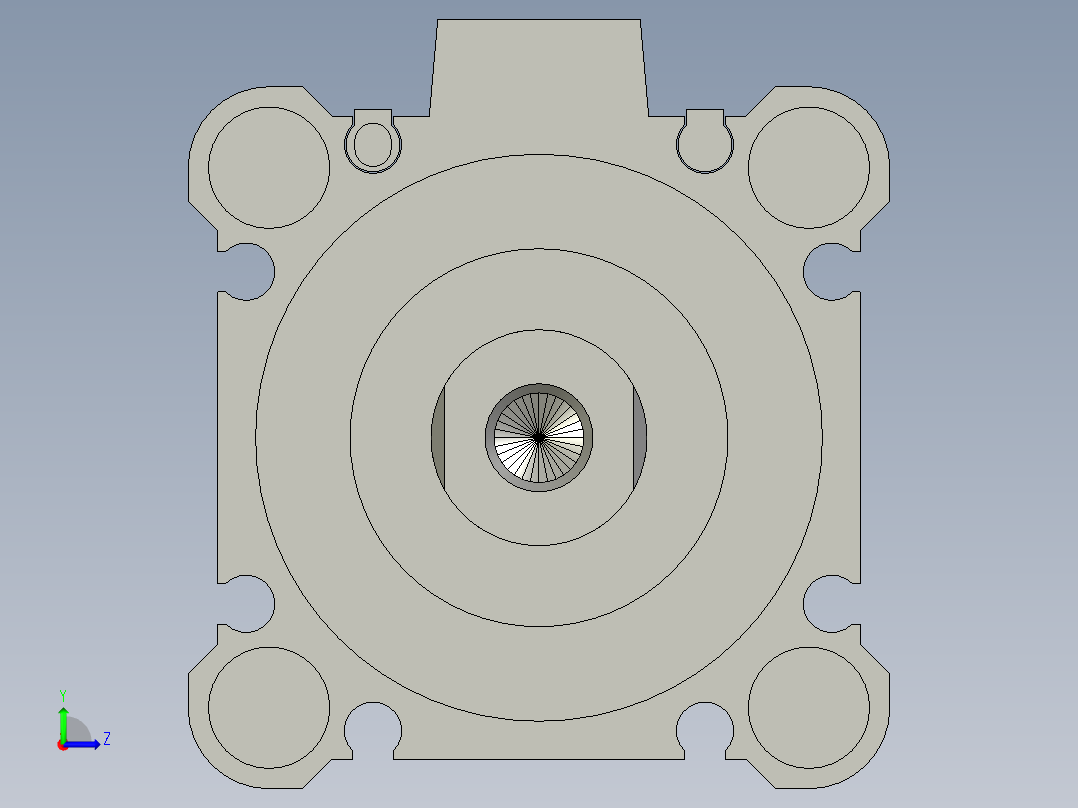 CDQ2B40-30DCZ-M9P(0_0_0)气缸左视图