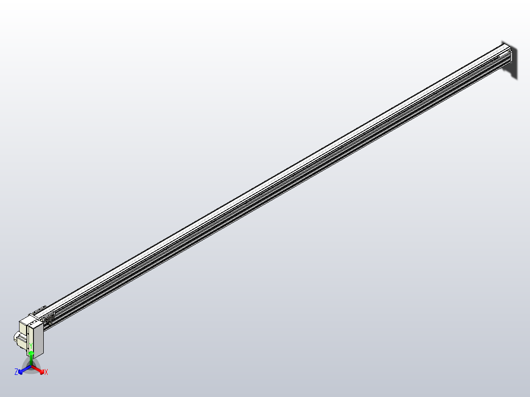 皮带直线轴半封闭可选导轨TPA-HNB-65S-90-L2800-RP-Y-P20-N3主视图