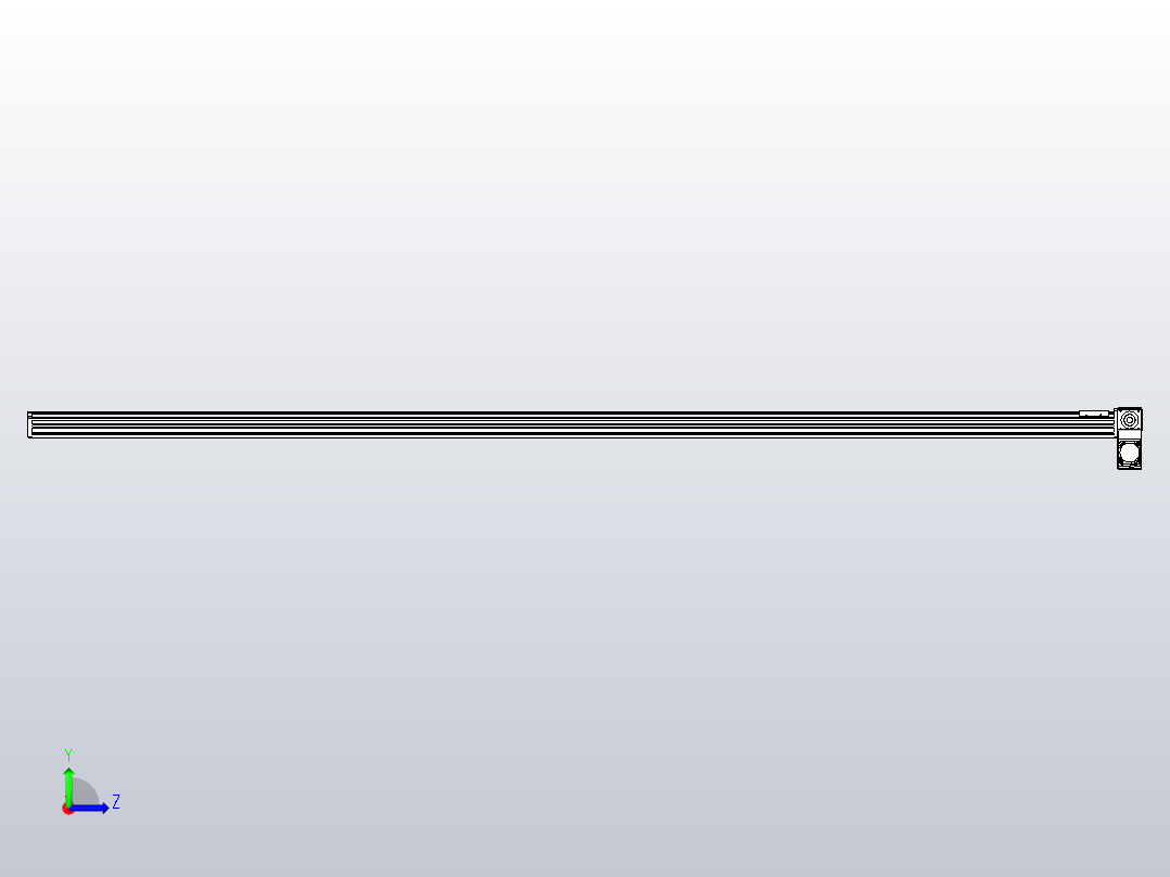 皮带直线轴半封闭可选导轨TPA-HNB-65S-90-L2800-RP-Y-P20-N3左视图