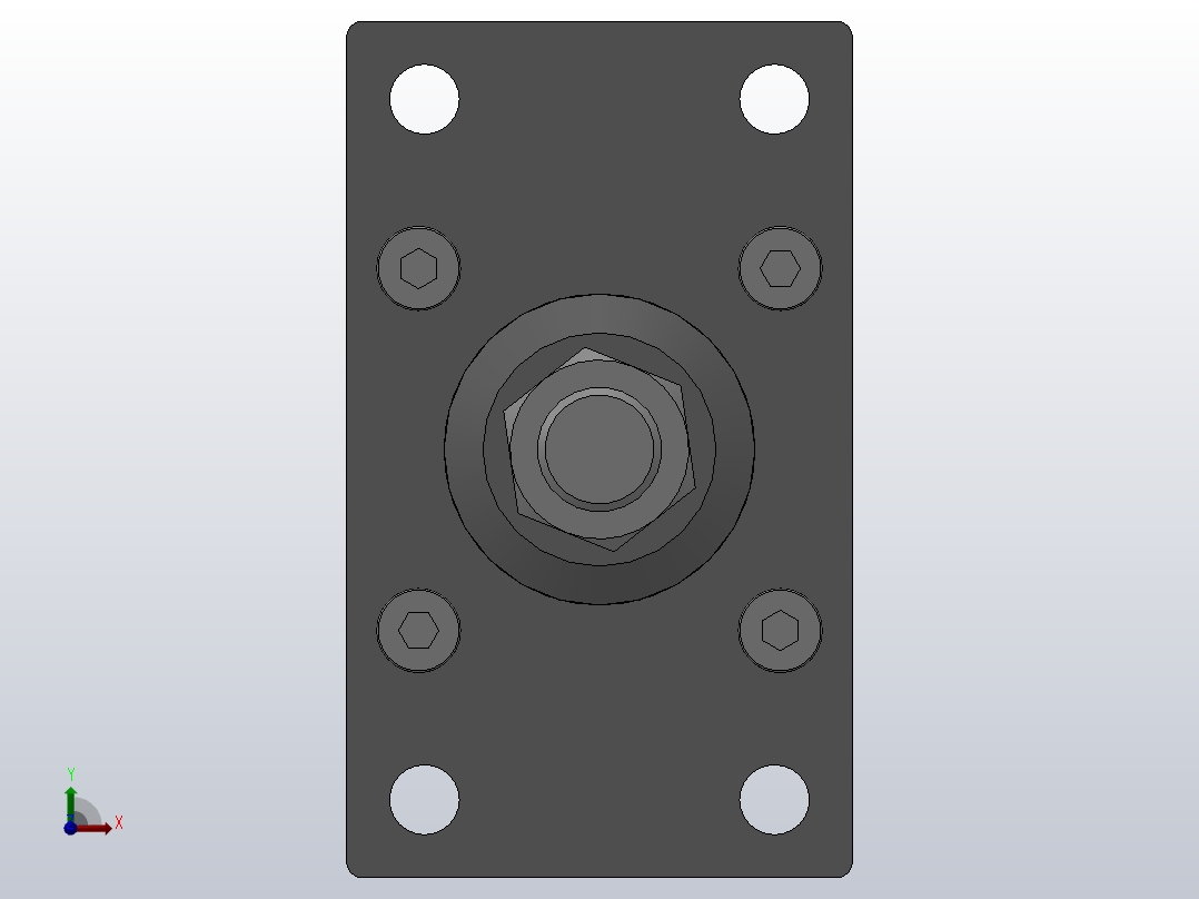 SED双轴复动型气缸SED 50×500-S前视图