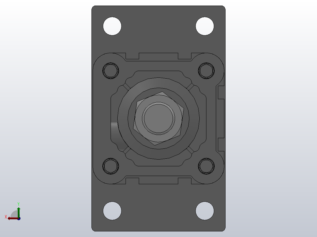 SED双轴复动型气缸SED 50×500-S后视图