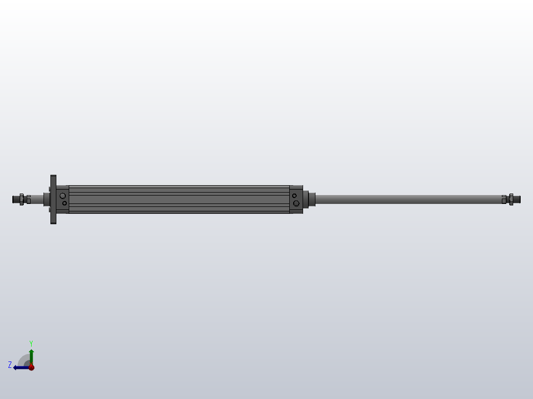SED双轴复动型气缸SED 50×500-S右视图