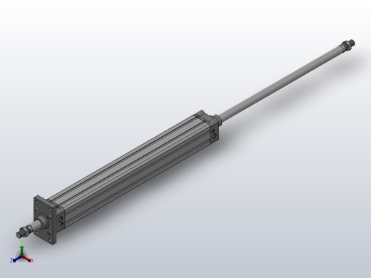 SED双轴复动型气缸SED 50×500-S正等轴测缩略图