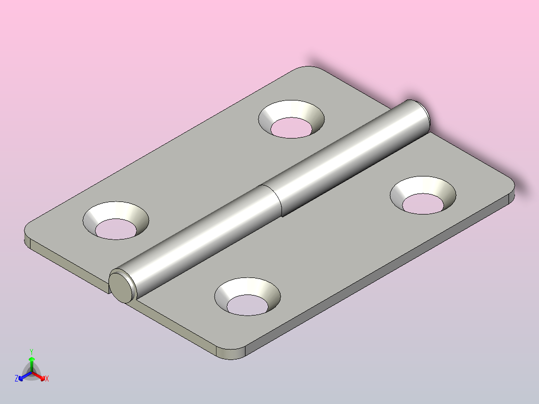 E系列螺钉安装型可拆卸合页[PDGSEA]正等轴测图