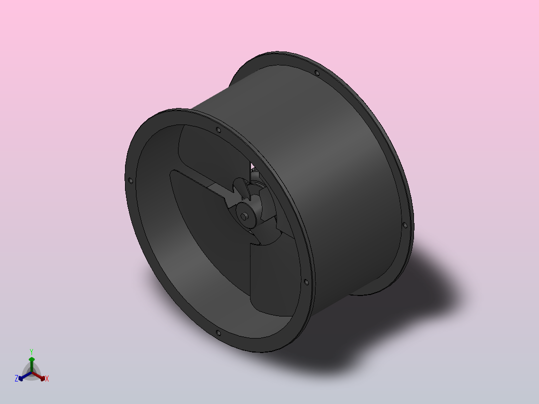 EG系列管道轴流通风机[EG-4A-2]正等轴测图