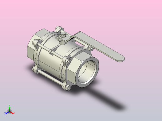 全通径1000PSI不锈钢球阀_内螺纹DN50正等轴测缩略图