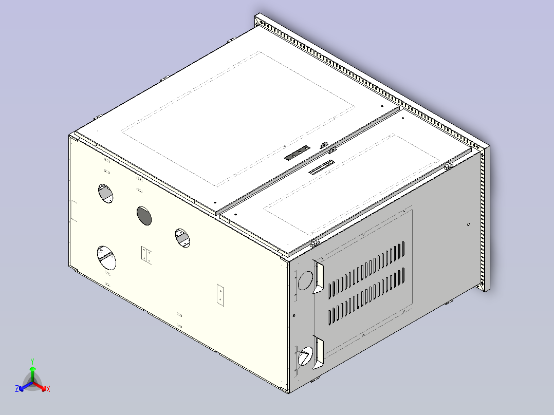 JP柜3D三维模型正等轴测图