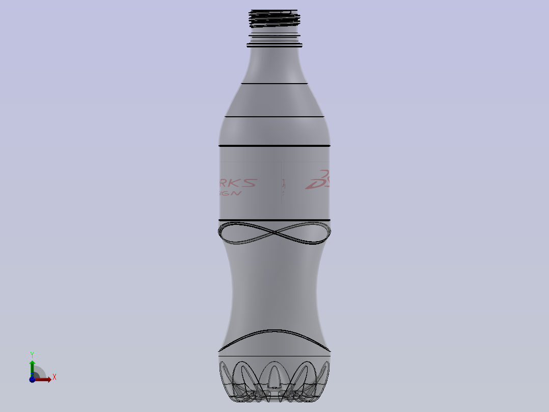 可口可乐瓶 (50)前视图