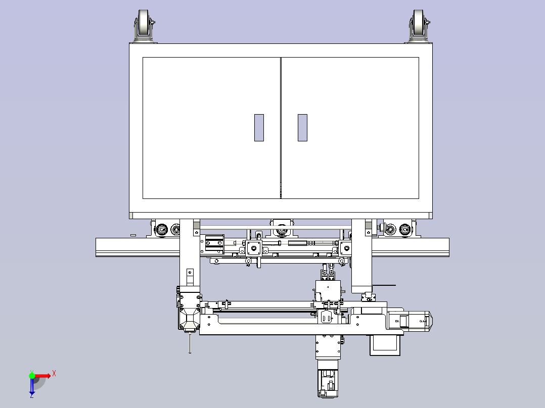 PCB板组装机1016378俯视图
