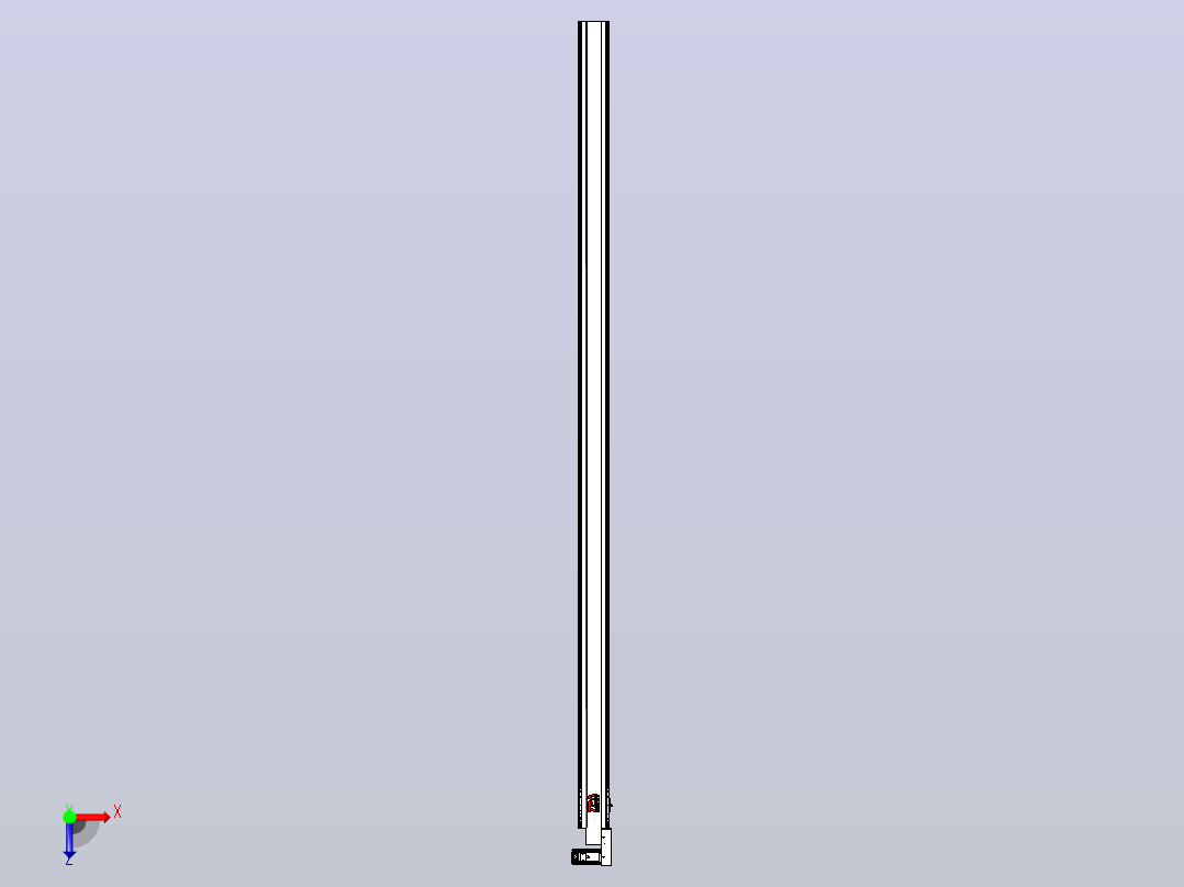 皮带直线轴半封闭可选导轨TPA-HNB-120D-110-L3000-MR-Y-P40-N3俯视图