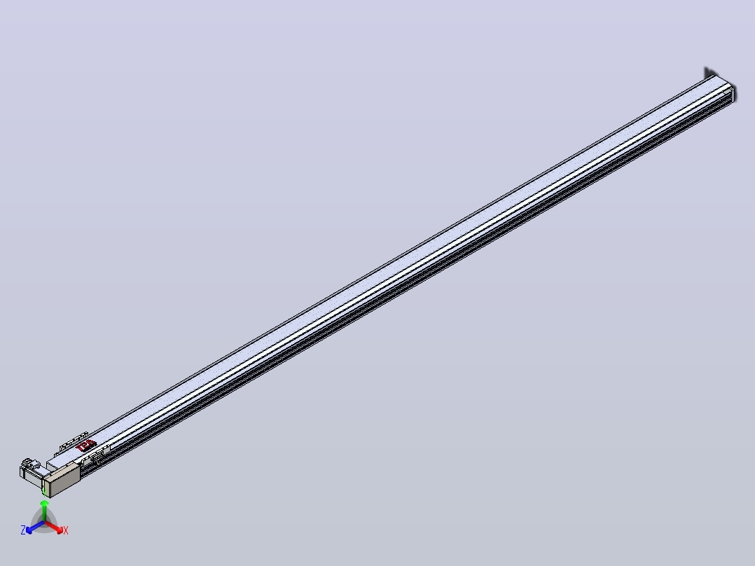 皮带直线轴半封闭可选导轨TPA-HNB-120D-110-L3000-MR-Y-P40-N3正等轴测图