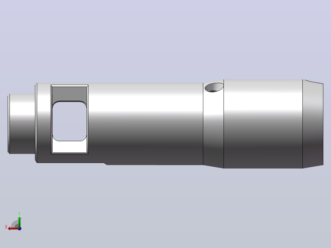 AK101消焰器建模模型后视图