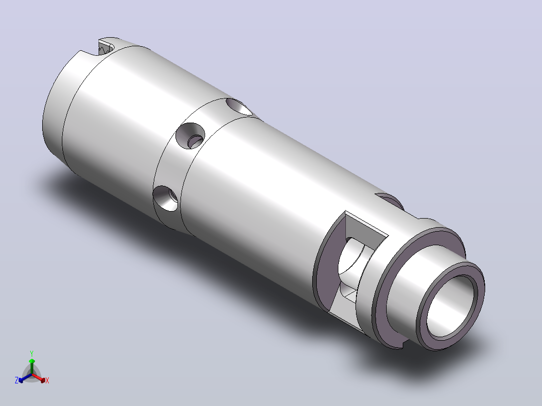 AK101消焰器建模模型正等轴测图