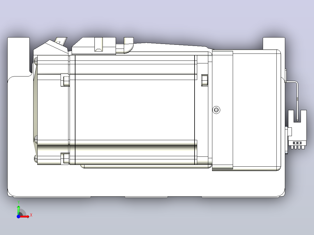 皮带直线轴半封闭可选导轨TPA-HNB-202D-140-L2100-MR-Y-P75-N3前视图