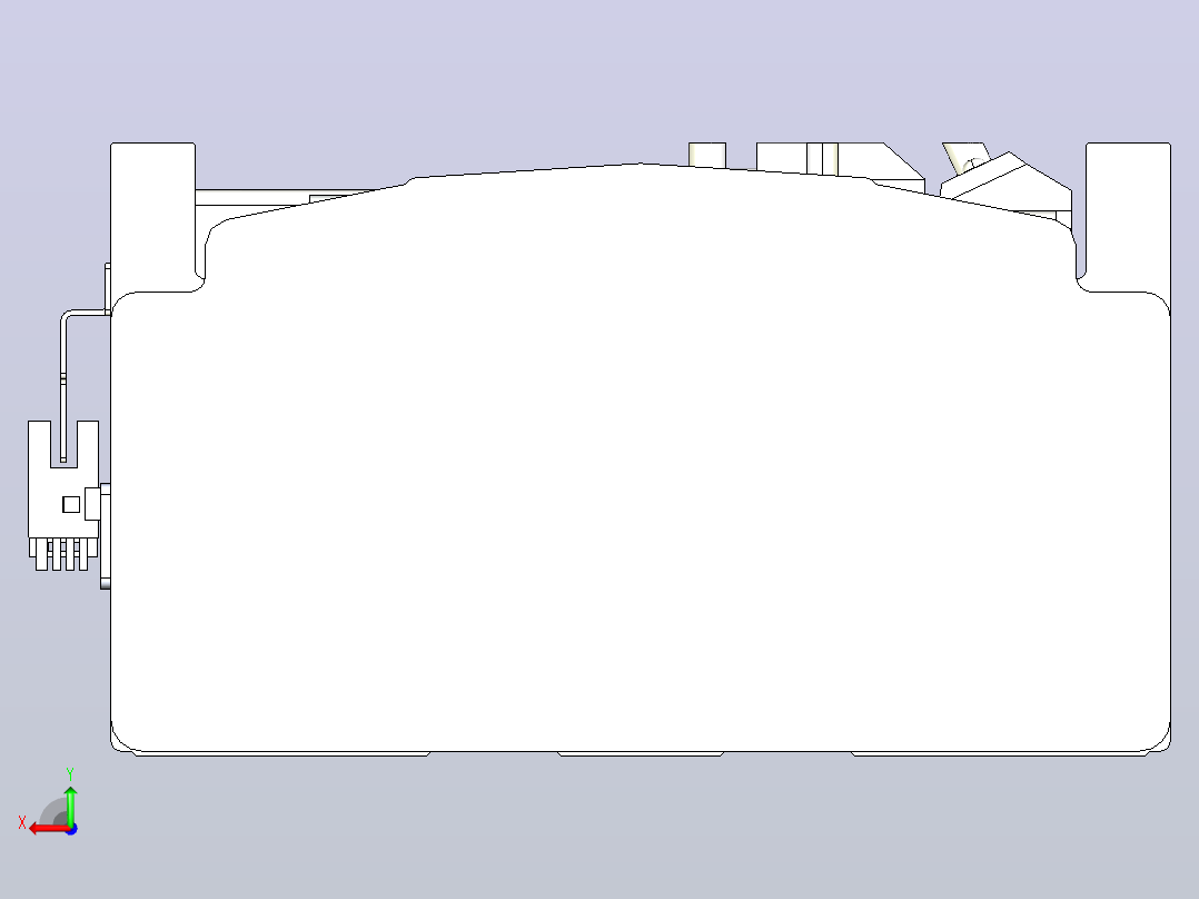 皮带直线轴半封闭可选导轨TPA-HNB-202D-140-L2100-MR-Y-P75-N3后视图