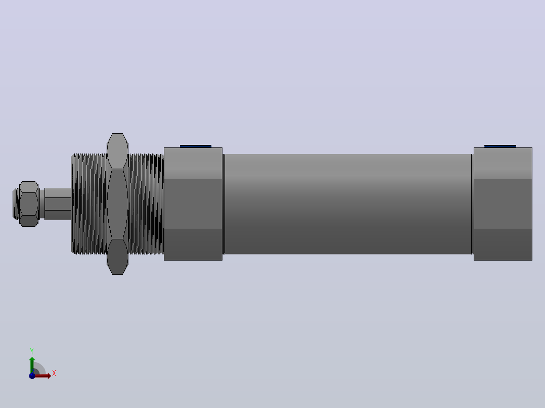 MI气缸U型[40-40-U]前视图