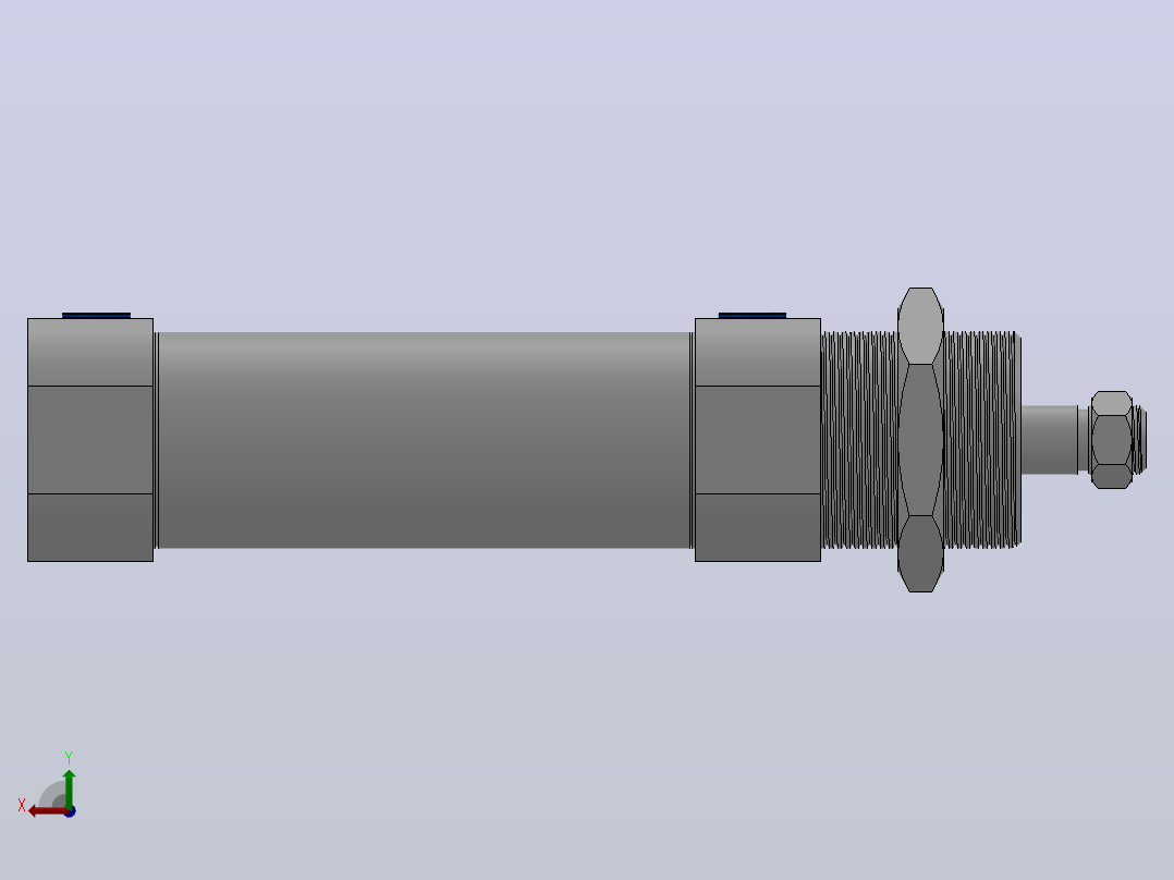 MI气缸U型[40-40-U]后视图