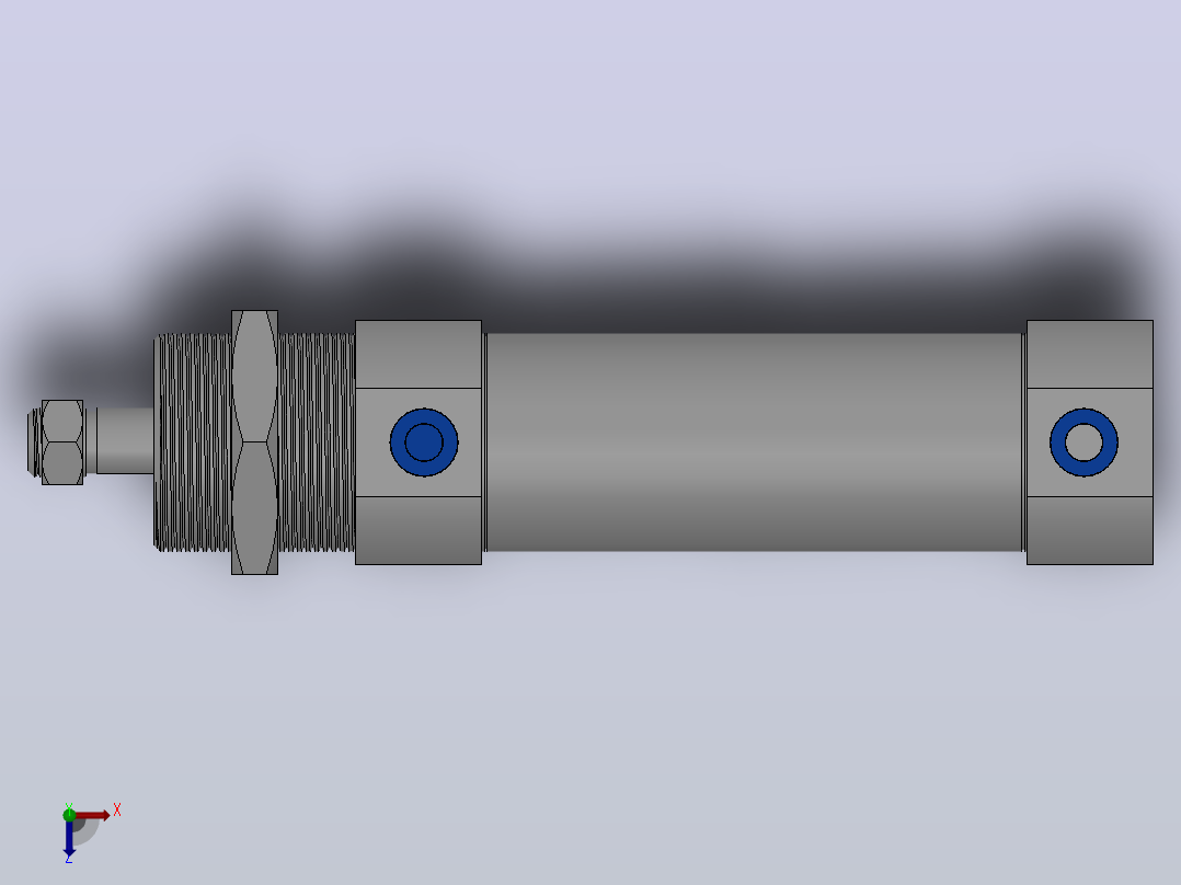 MI气缸U型[40-40-U]俯视图