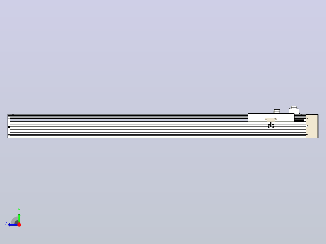 日规模组半封闭丝杆TPA-HNR-220D-3210C-L1100-MR-C-P1K-N3右视图