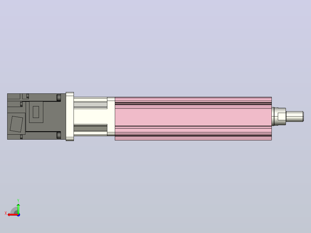 MTC32-100-P#-D-M200W MTC32电缸 200伺服电机直连后视图