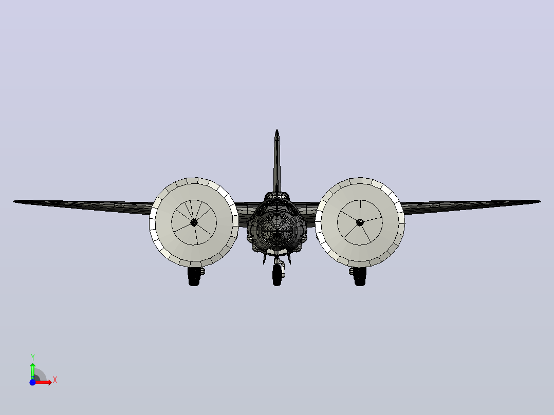 martin-b-26-marauder飞机前视图
