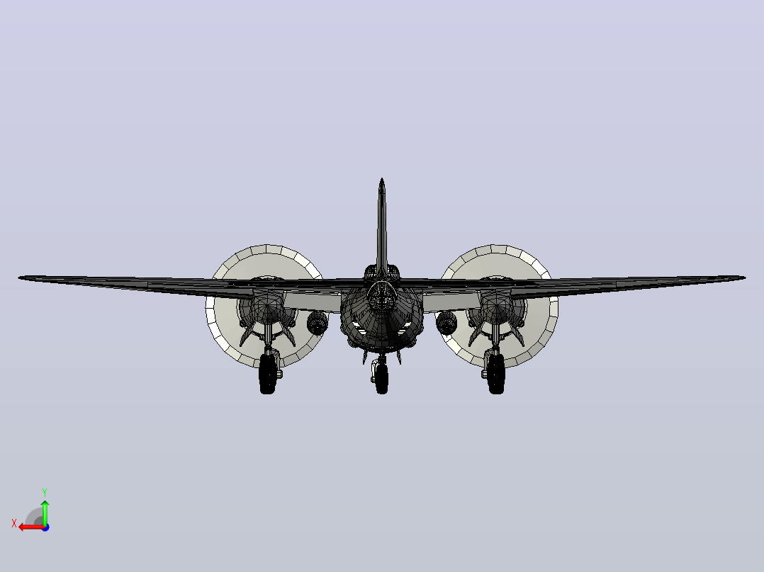 martin-b-26-marauder飞机后视图