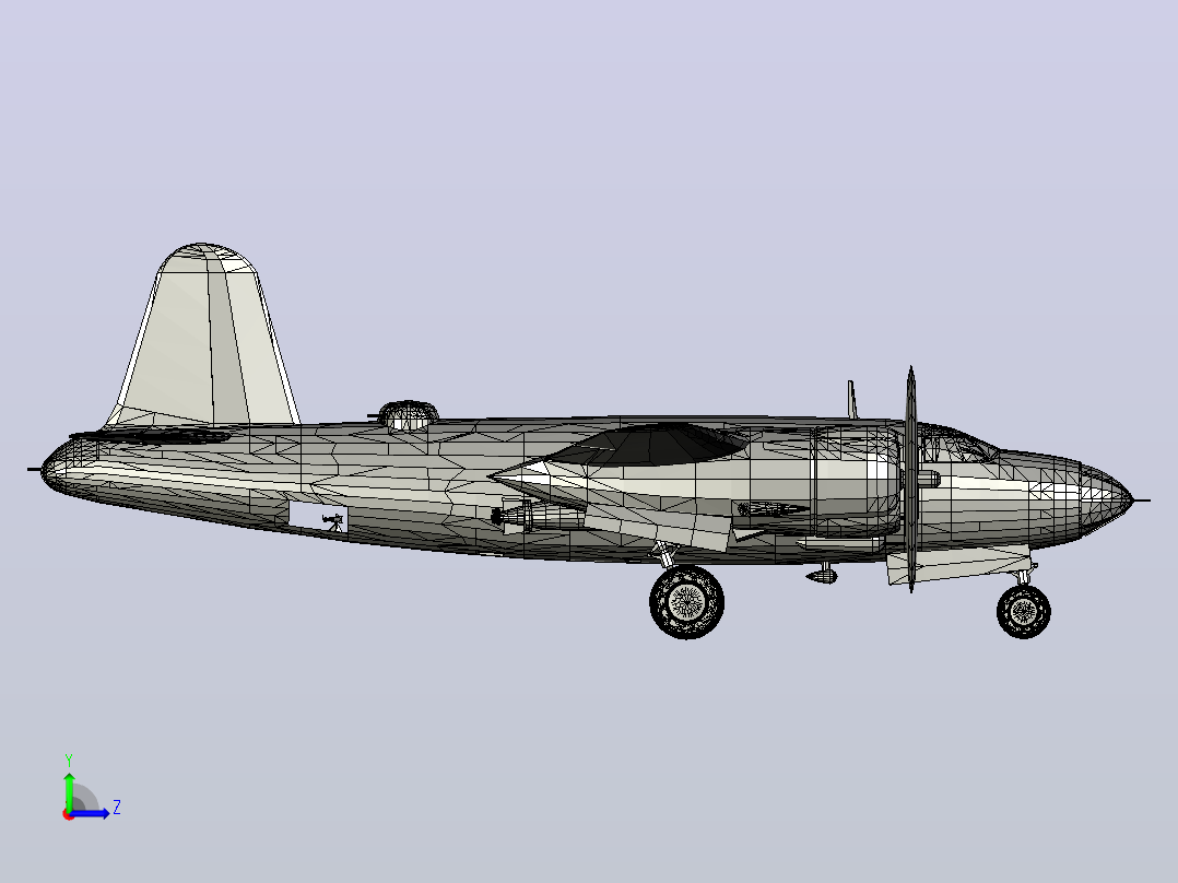 martin-b-26-marauder飞机左视图