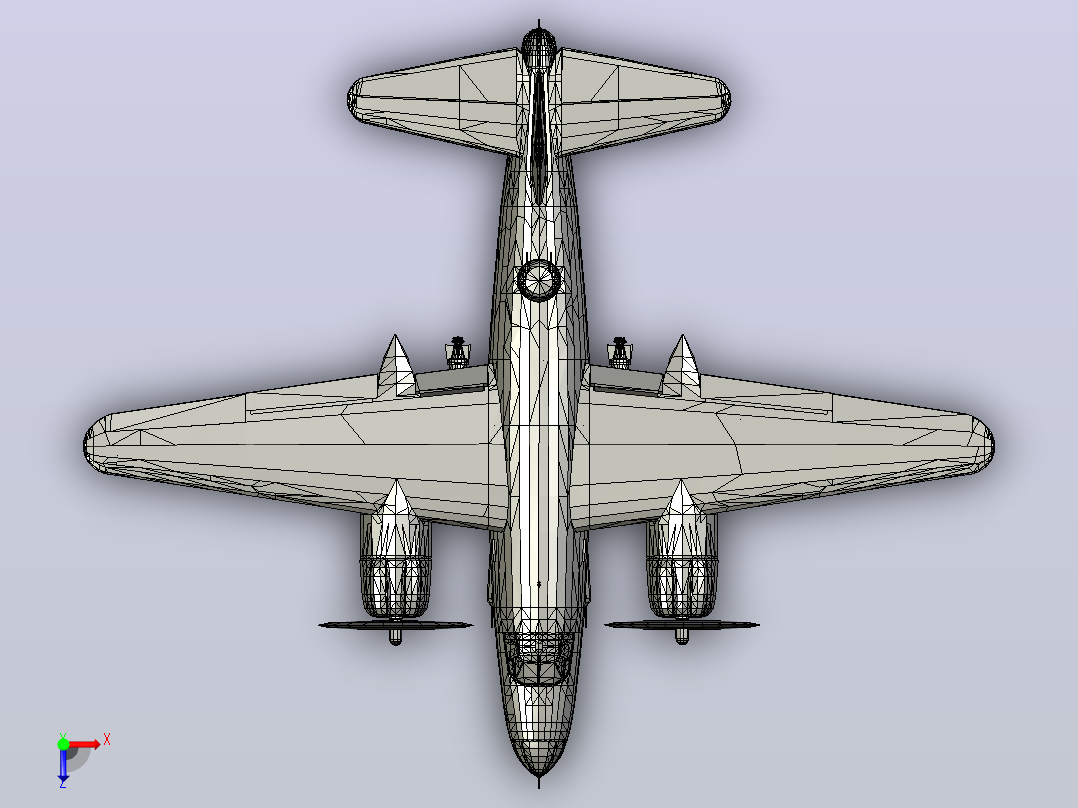 martin-b-26-marauder飞机俯视图