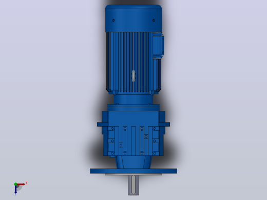 RF37法兰轴伸式安装斜齿轮减速机RF37-Y0.18-4P-63-M1-0°-Φ200俯视缩略图