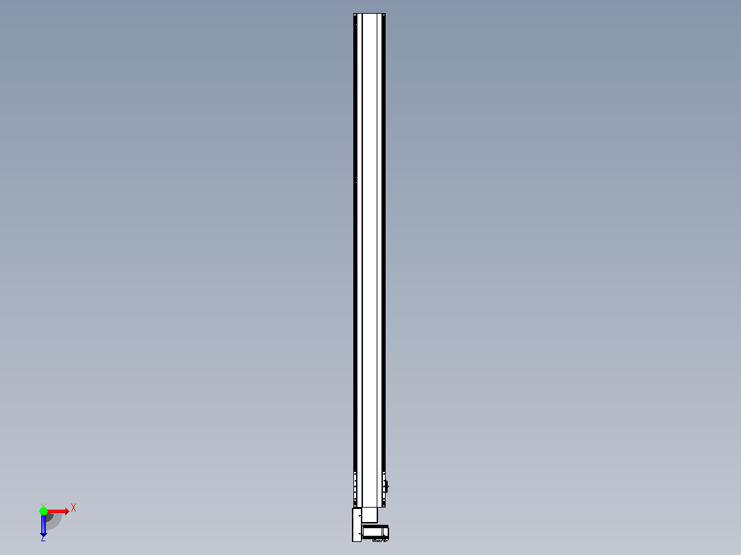 皮带直线轴半封闭可选导轨TPA-HNB-140D-120-L1950-ML-C-P40-N3俯视图