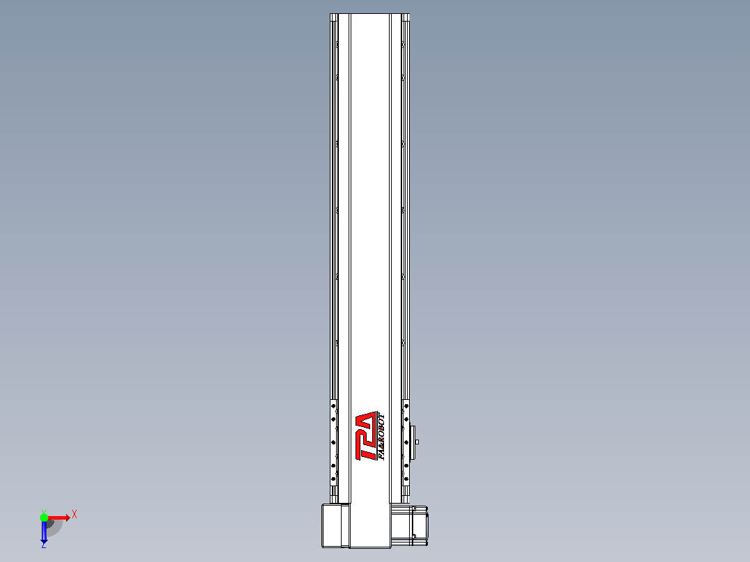 皮带直线轴半封闭可选导轨TPA-HNB-120D-110-L500-LP-C-P40-N3俯视图