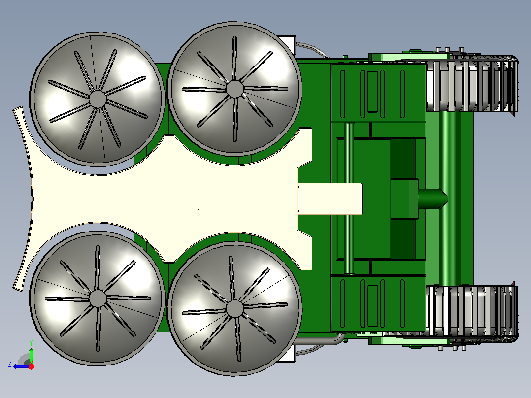 俄罗斯S300防空导弹系统CATIA V5 r21模型右视图