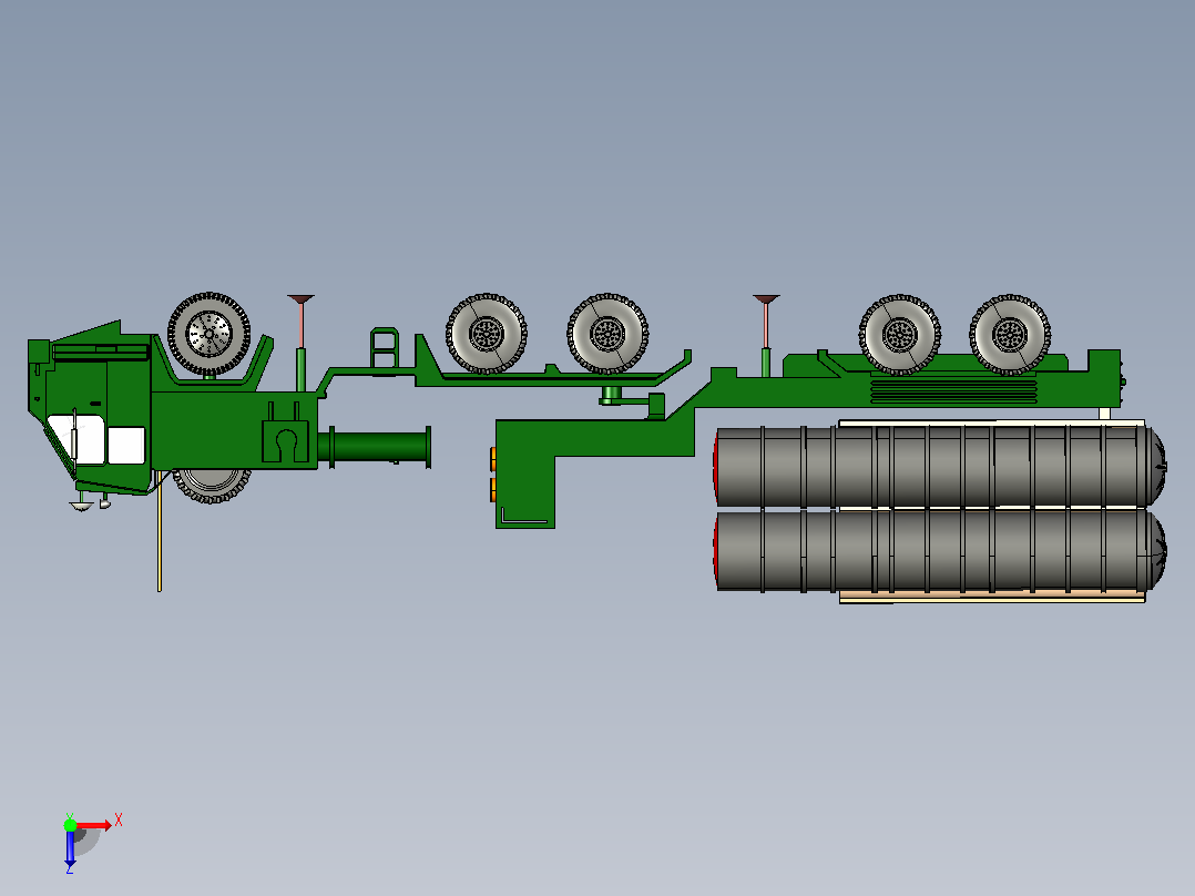 俄罗斯S300防空导弹系统CATIA V5 r21模型俯视图