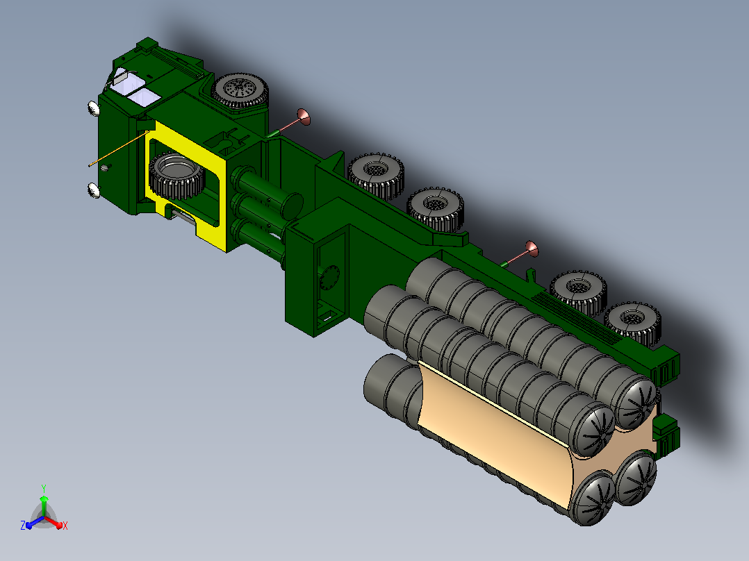 俄罗斯S300防空导弹系统CATIA V5 r21模型正等轴测图
