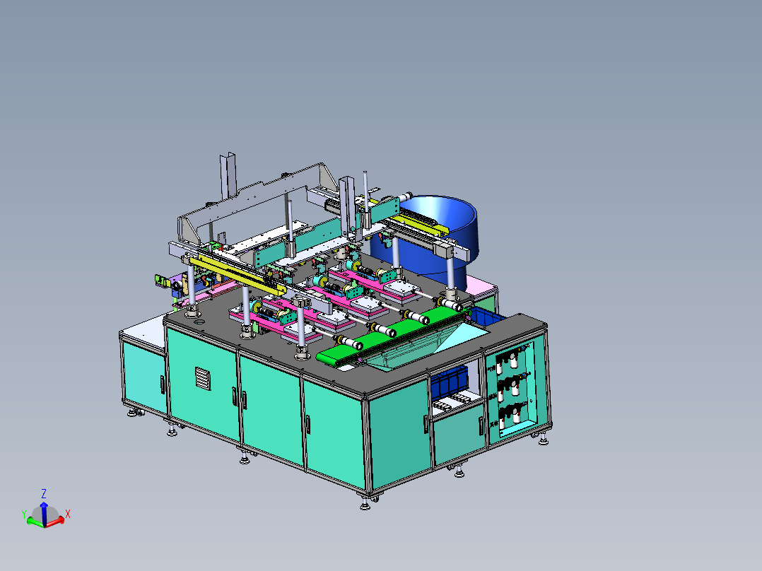 自动上下料非标气密检测机（sw20可编辑+工程图）