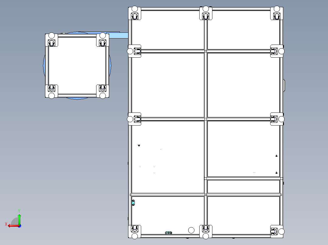 自动上下料非标气密检测机（sw20可编辑+工程图）后视图