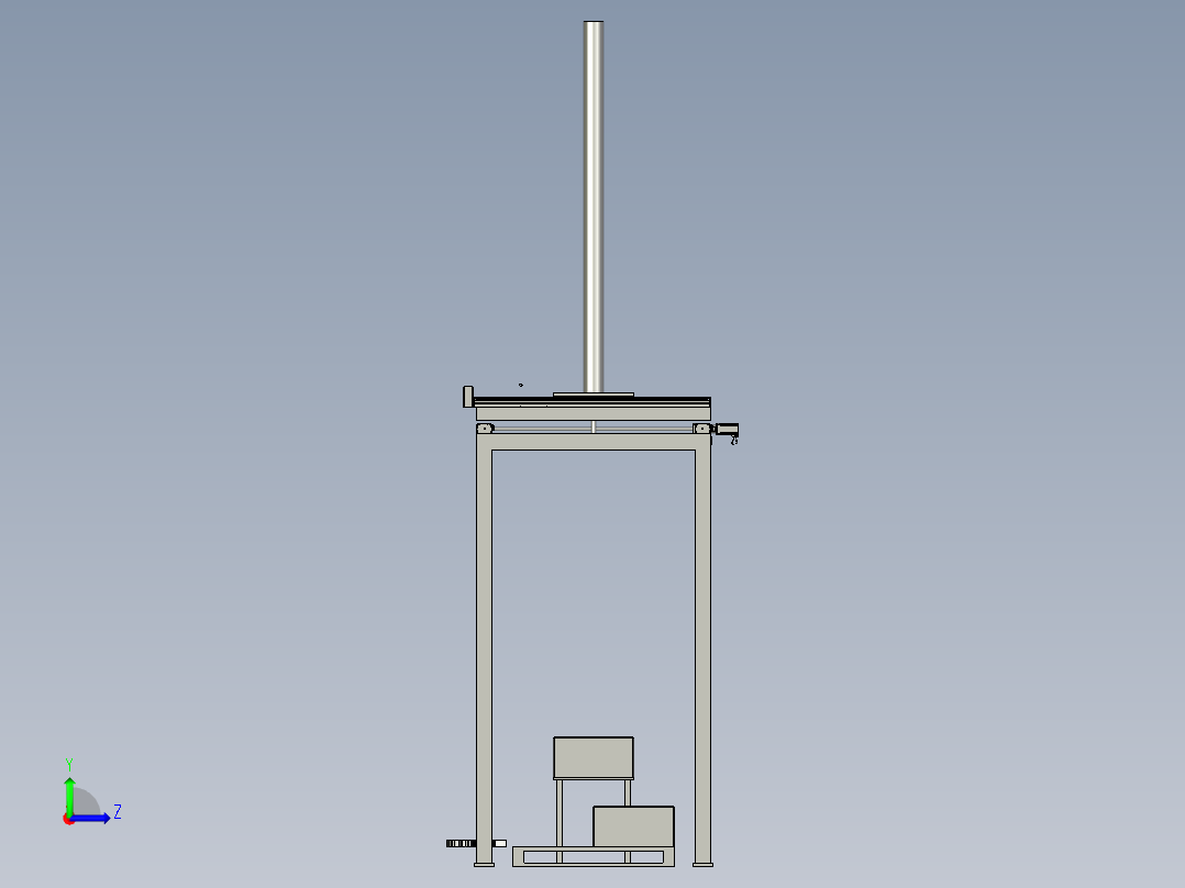 物流堆垛机3D模型左视图