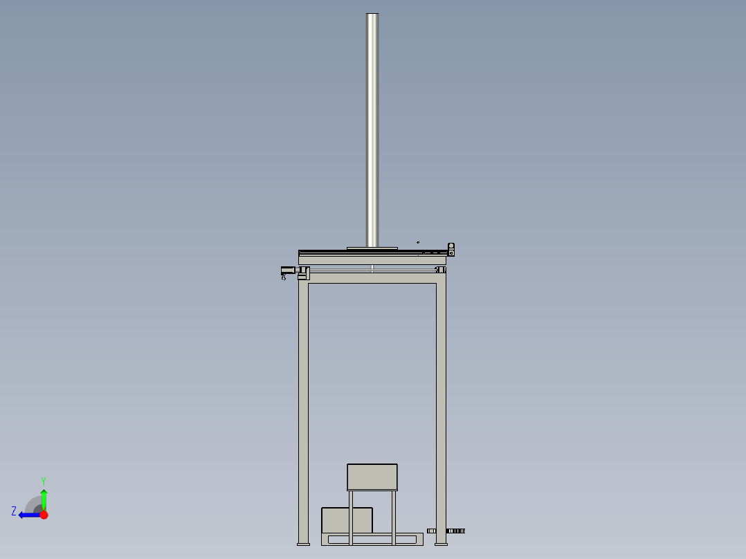 物流堆垛机3D模型右视图