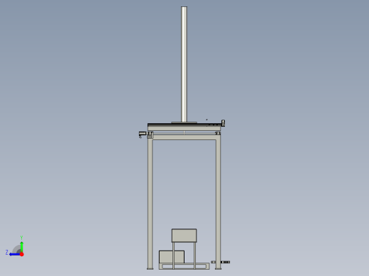 物流堆垛机3D模型右视缩略图