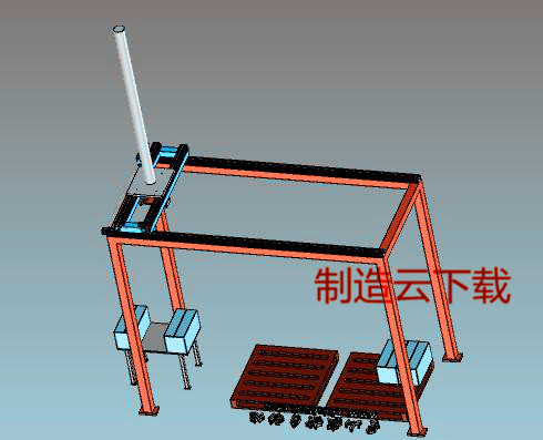 物流堆垛机3D模型缩略图