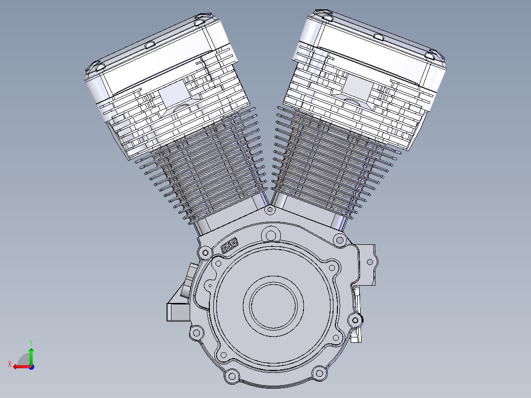 在电机哈雷风格EVO96后视图
